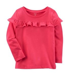 Carter's Shirts & Tops - Carter's reddish ruffle top 2T Carter's Shirts & Tops - Carter's reddish ruffle top 2T